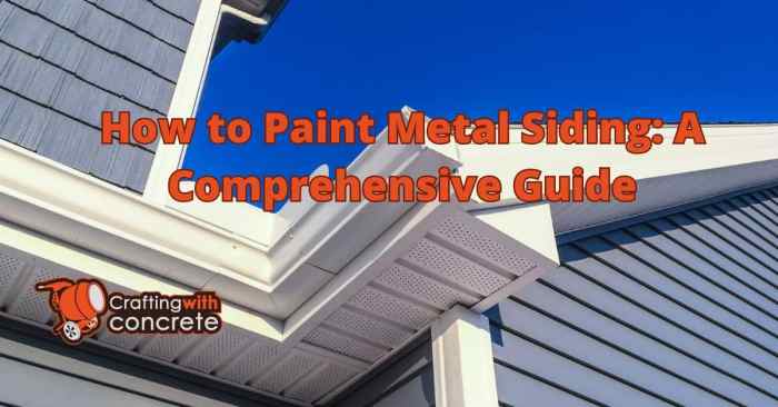 How to paint metal siding - craftingwithconcrete.com